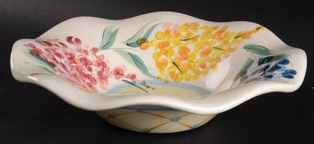 Garden View 10" Ruffled Bowl