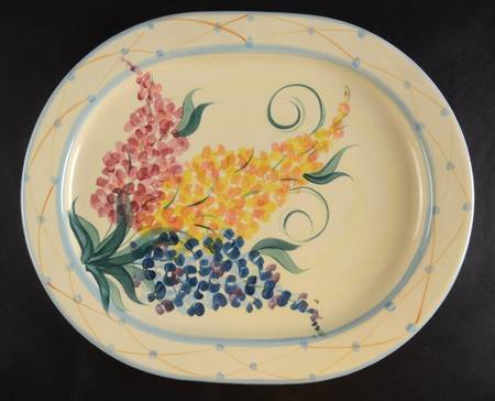 Garden View 16" Oval Serving Platter