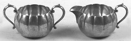 Jack Shepard (Sterling, Hollowware) Mini Sterling Creamer and Open Sugar