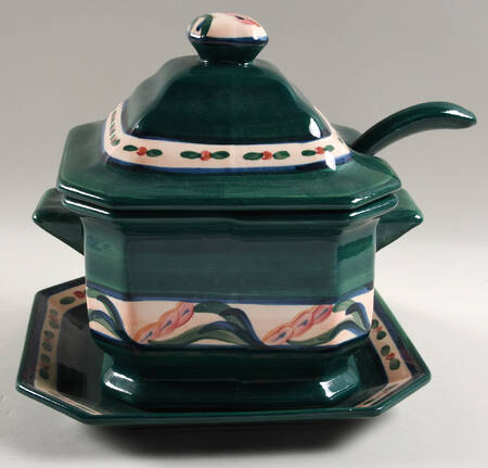 Juniper Tureen & Lid w/Ladle & Underplate