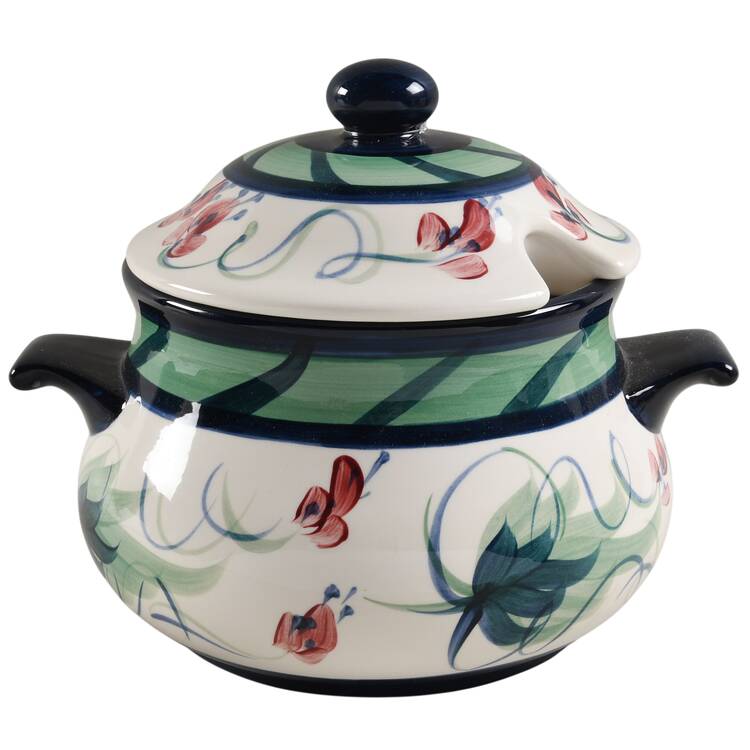 Grapevine Green Tureen &  Lid