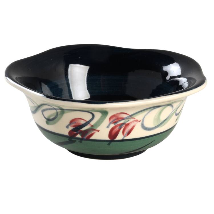 Grapevine Green 5" Scalloped Bowl