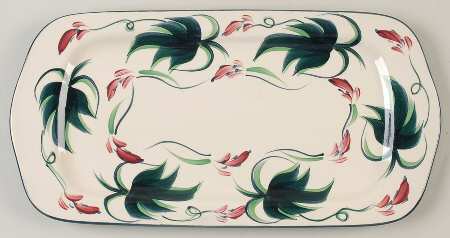 Grapevine Green 15" Rectangular Tray