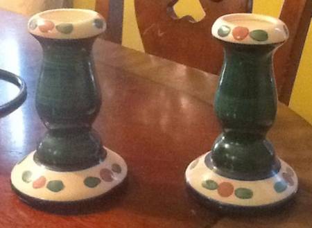 Grapevine Green Single Light Candlestick