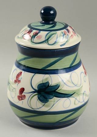 Grapevine Green Small Canister & Lid