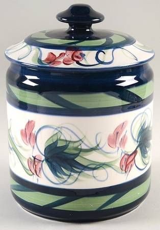 Grapevine Green Large Canister & Lid