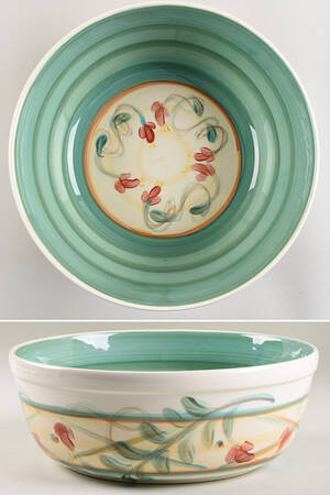 Tuscan Maypop 10" Large Salad Serving Bowl
