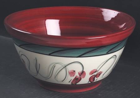 Red Grapevine 8" Mixing Bowl