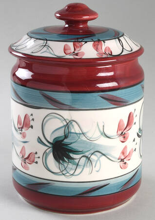Red Grapevine Large Canister & Lid