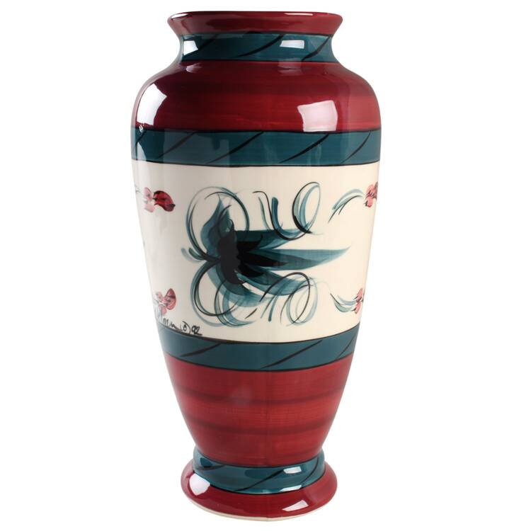 Red Grapevine 15" Vase by Gail Pittman