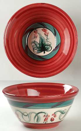 Red Grapevine 9" Mixing Bowl