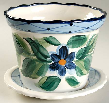 Annabella 4" Flower Pot with Underplate