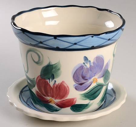 Annabella 5" Flower Pot & Underplate