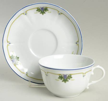 Uva Flat Cup & Saucer Set by Ginori 1735