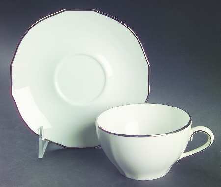 Bordo Platino Flat Cup & Saucer Set