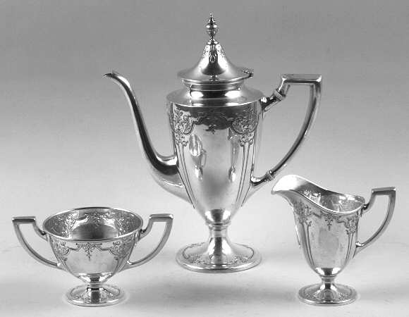 5966c (Sterling, Hollowware) 3 Piece Demi Set