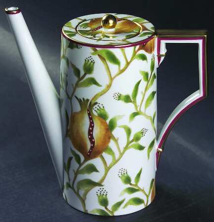 Melograno Green Coffee Pot & Lid