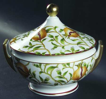 Melograno Green Tureen &  Lid