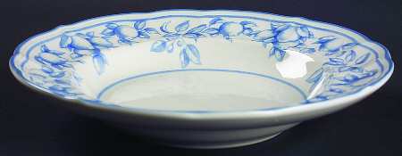 Blue Garden Large Rim Soup Bowl
