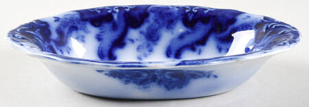 Argyle (Flow Blue, No Gold) Oval Fruit/Dessert Bowl
