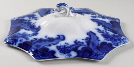 Argyle (Flow Blue, No Gold) Lid for Round Vegetable