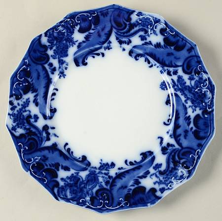 Argyle (Flow Blue, No Gold) Luncheon Plate
