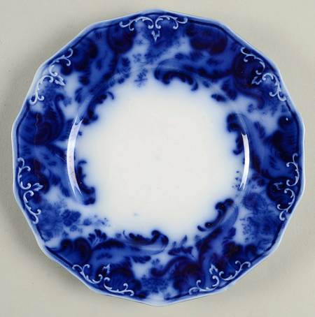 Argyle (Flow Blue, No Gold) Bread & Butter Plate