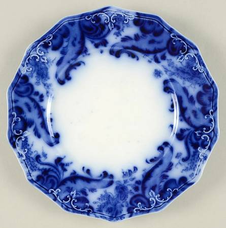 Argyle (Flow Blue, No Gold) Salad Plate