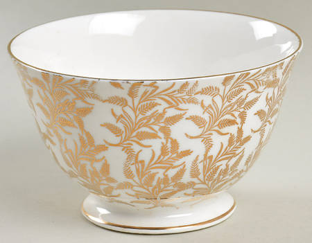 Gold Fern Open Sugar Bowl