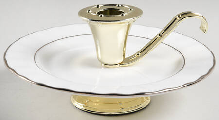 Grand Manor Platinum 3"- 3 1/4" Candleholder (BB) HC