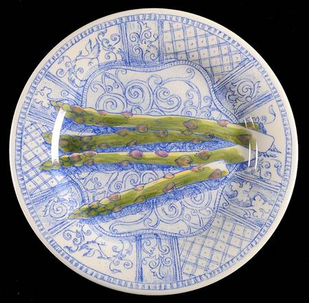 Jardin Bleu Handpainted Canape Plate