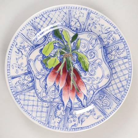 Jardin Bleu Handpainted Canape Plate