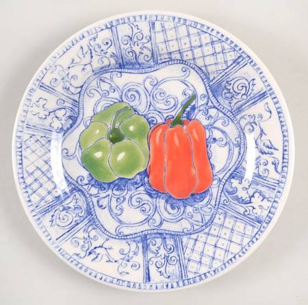 Jardin Bleu Handpainted Canape Plate