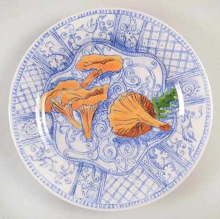 Jardin Bleu Handpainted Canape Plate