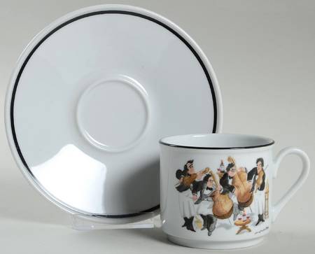 Napa Valley Quartet Flat Cup & Saucer Set