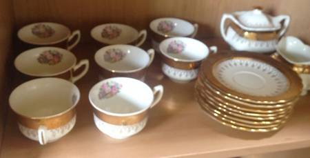 GEO296 Footed Cup & Saucer Set