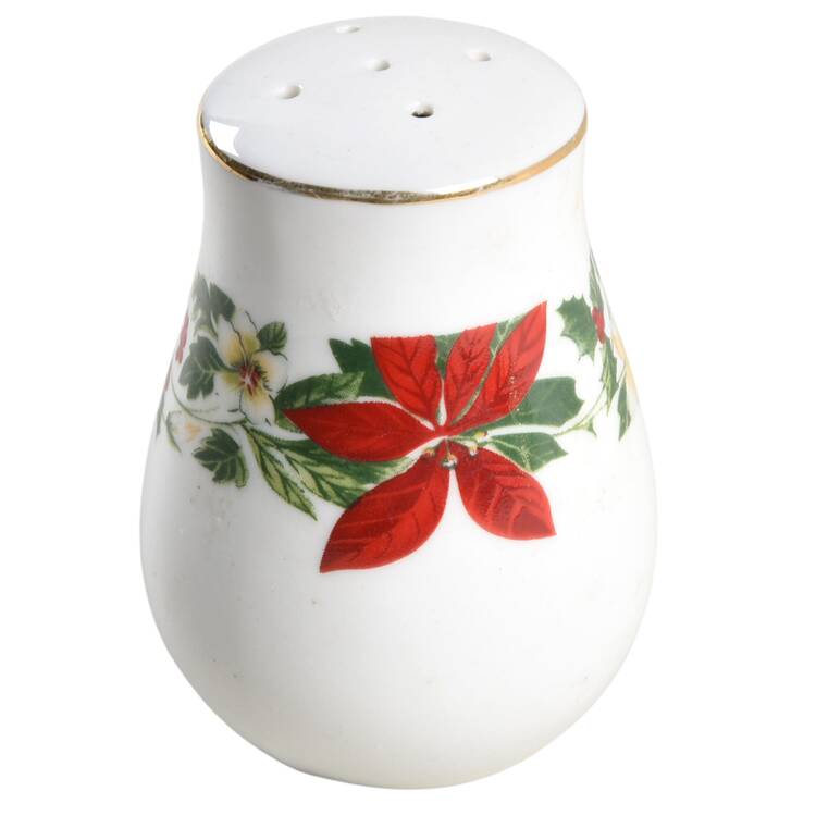 Poinsettia Holiday Pepper Shaker
