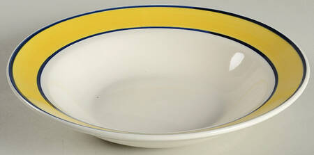 Tavernware Yellow (Rim) 9" Round Vegetable Bowl