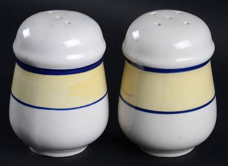Tavernware Yellow (Rim) Salt & Pepper Set