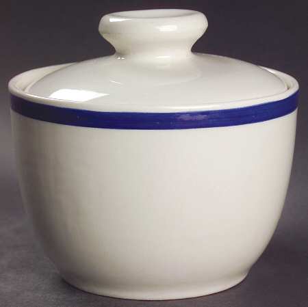 Tavernware Yellow (Rim) Sugar Bowl & Lid