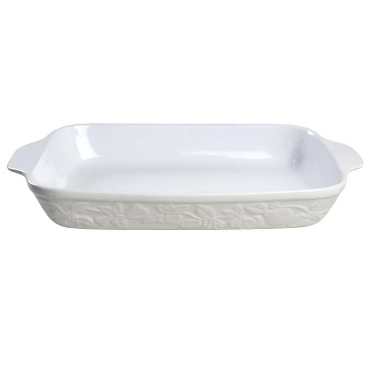 Fruit 14" Rectangular Tab Handled Baker