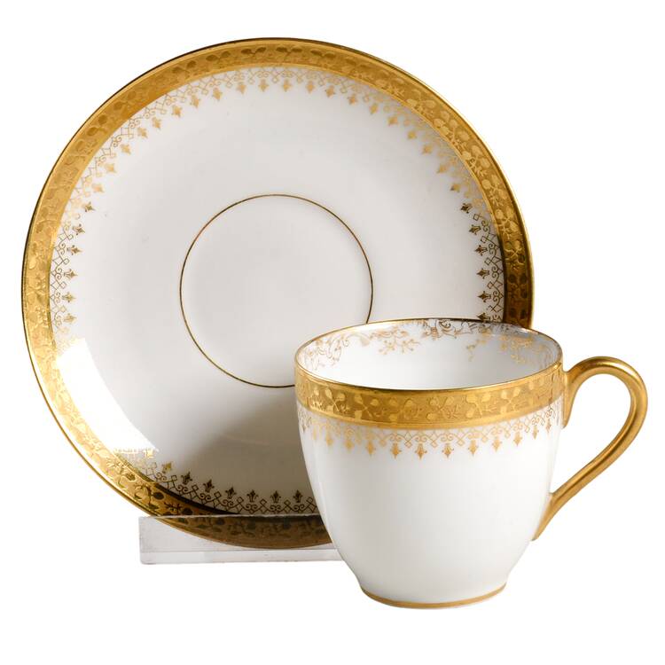 GUE389 Flat Demitasse Cup & Saucer Set