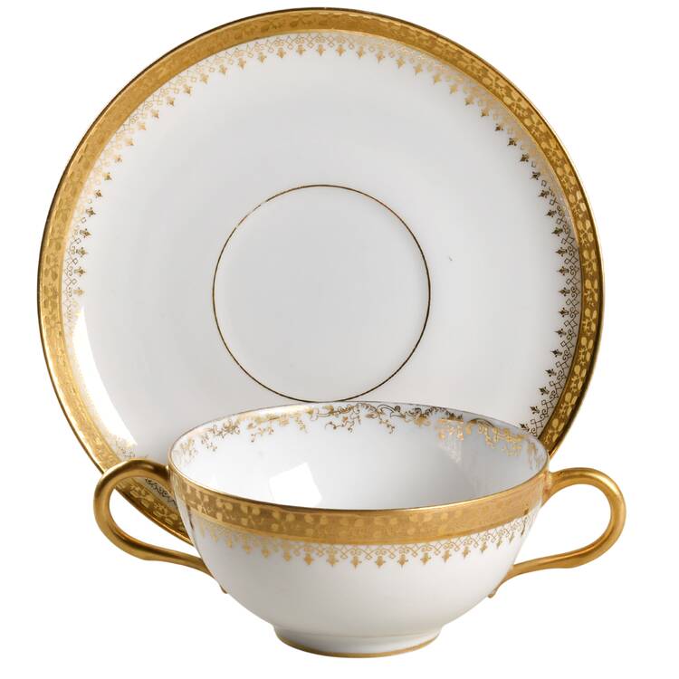 GUE389 Flat Bouillon Cup & Saucer