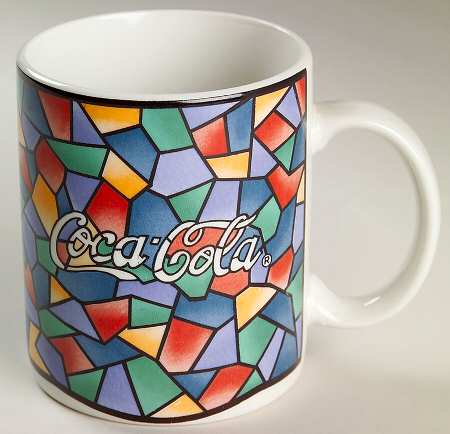 Coca Cola Stained Glass Mug