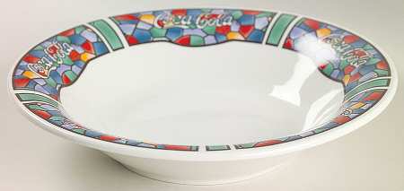 Coca Cola Stained Glass Soup/Cereal Bowl