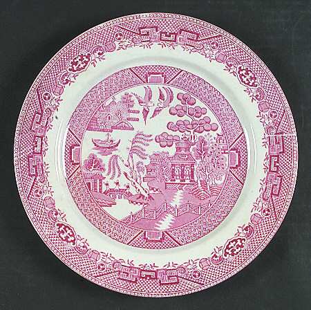 Ye Old Willow Pink Luncheon Plate