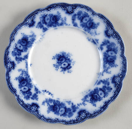 Florida (Flow Blue, No Trim) Bread & Butter Plate