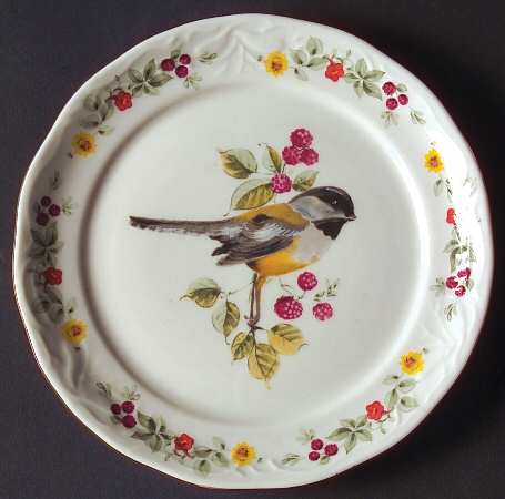 Songbirds (Floral & Fruit) Bread & Butter Plate