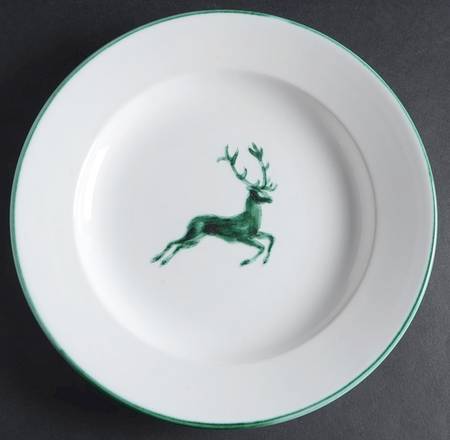 Wild Stag Green (Smooth, Rim) Salad Plate