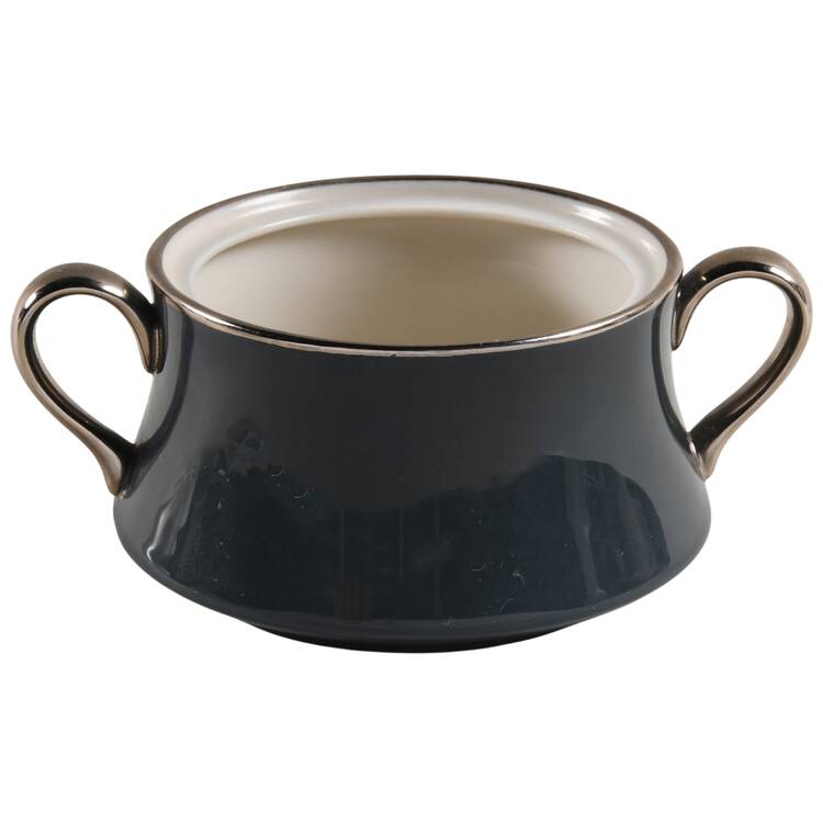 Contessa Peacock Blue (Coupe, Platinum) Sugar Bowl No Lid